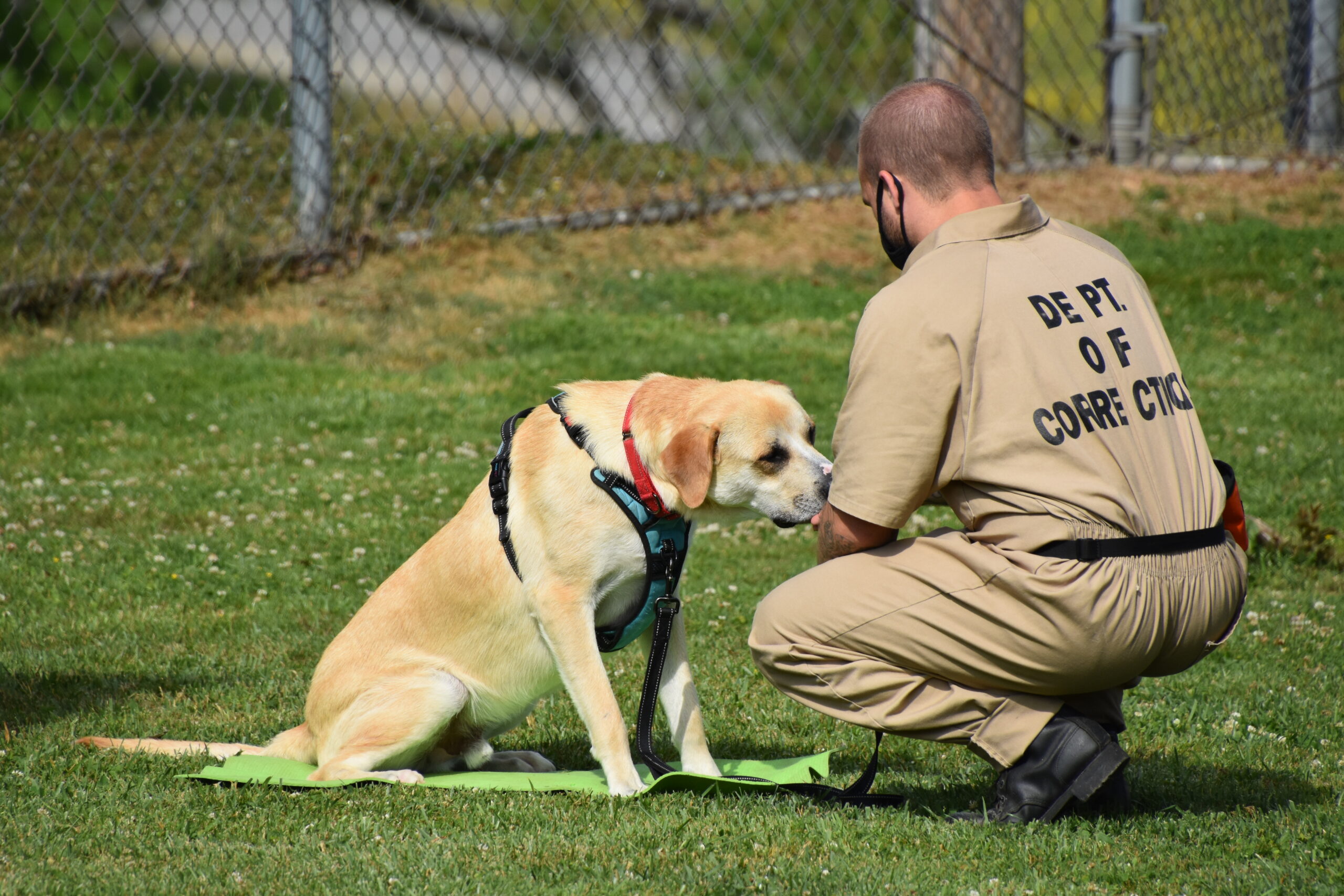 Rescued Program detainee and dog