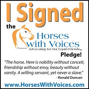 horses with voices pledge certificate