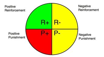 Four quadrants of operant conditioning