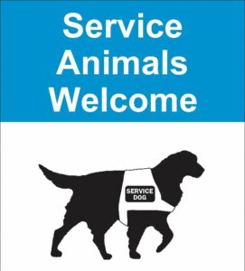 service dogs welcome